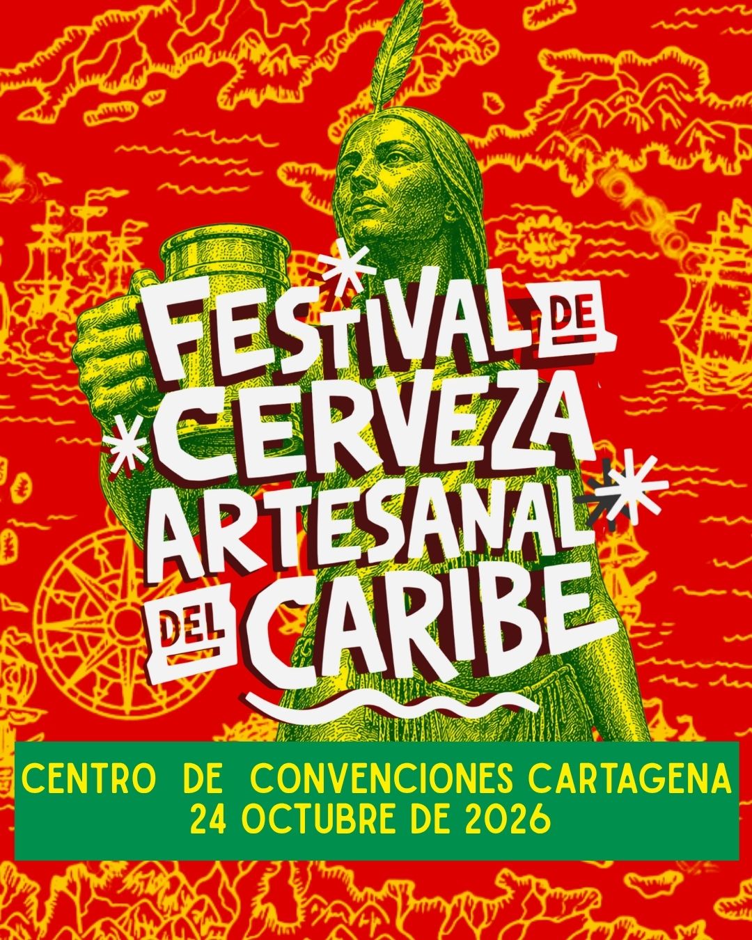 Pieza gráfica del Festival de Cerveza Artesanal del Caribe 2026
