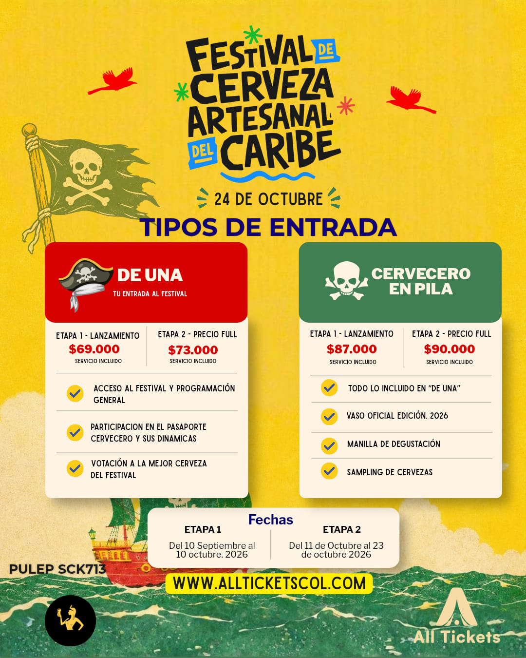 Tipos de entrada FECAC 2026: De Una y Cervecero en Pila, con precios por etapa